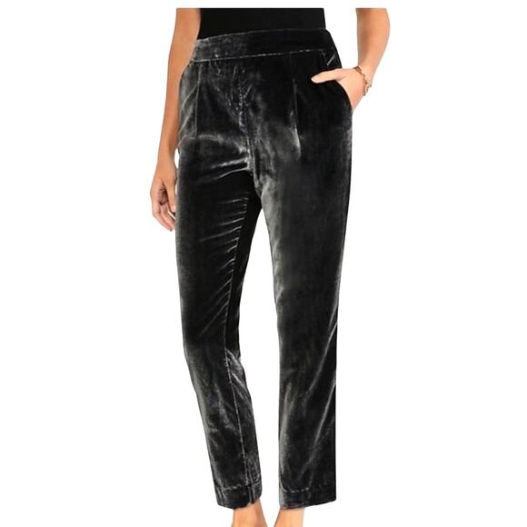 Ann Taylor Velvet Easy Pull On Ankle Pants Pewter NWT sz M Beautiful! - Picture 10 of 10